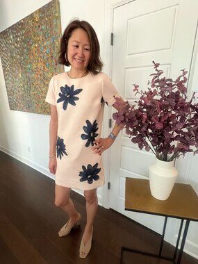 Essentiel Antwerp Floral Embellished Shift Dress